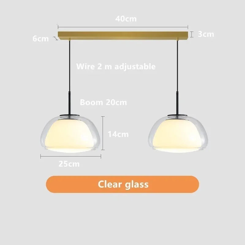 DecorBites™ Glass Jelly Pendant Lamp - Minimalist Luxury Design for Home Living Room