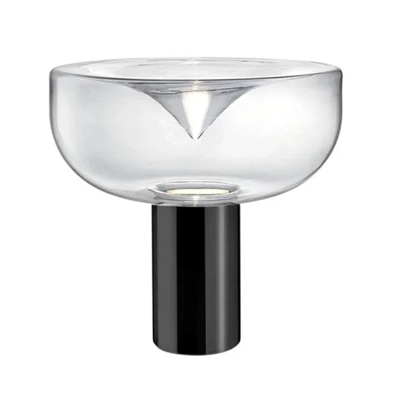 DecorBites™ Aella Glass Table Lamp - Luxury Art Clear Lamp for Office Bedroom Home Décor