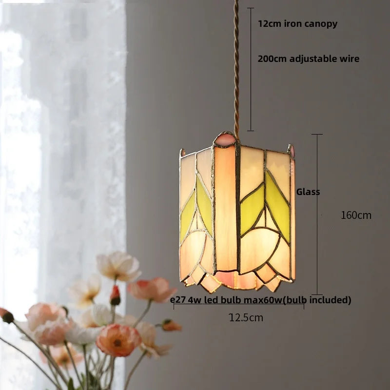 DecorBites™ Cube LED Pendant Lamp Walnut Wood Glass Hanging Lights for Restaurant and Bedroom