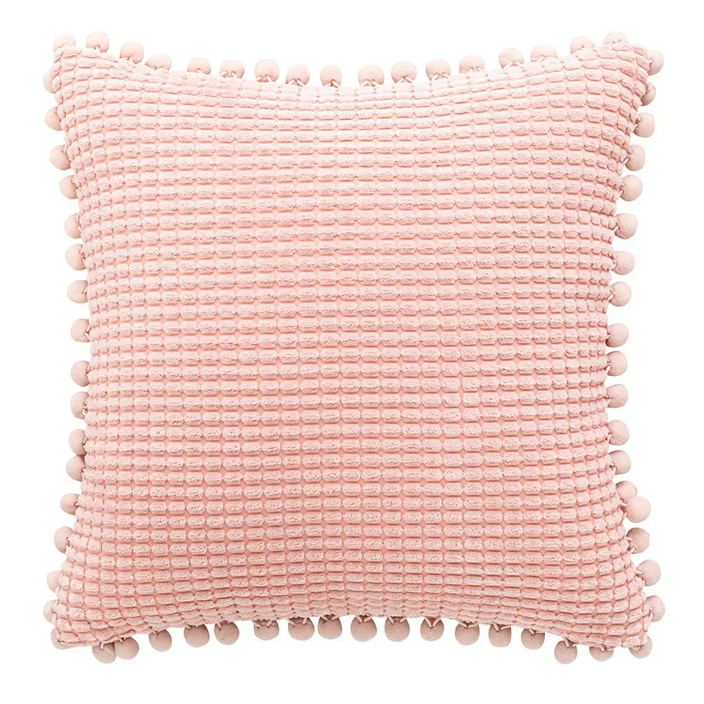 DecorBites™ Houndstooth Cushion Cover 30x50cm Black and White Bow Waist Pillow Case