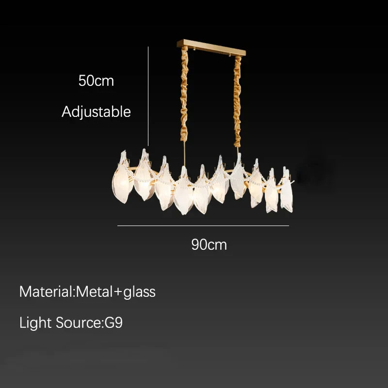 DecorBites™ Cloud Mist Glass Chandelier with G9 Light Source - Luxury Home Decoration
