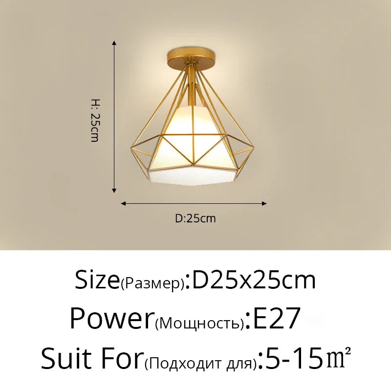 DecorBites™ Crystal Glass LED Chandelier for Modern Living, Study, and Aisle Lighting