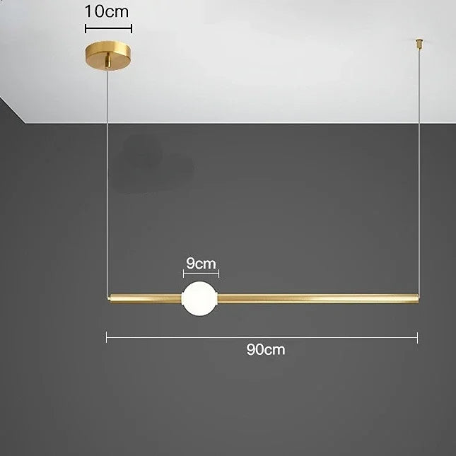 DecorBites™ Glass Rod Pendant Light - Modern Long Hanging Lamp for Living Room, Bedroom & Shop