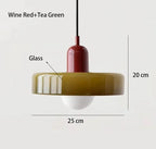 Nordic Vintage Orange Glass Pendant Light