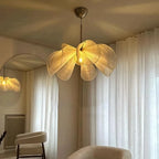Wabi-Sabi Fabric Flower Pendant Light