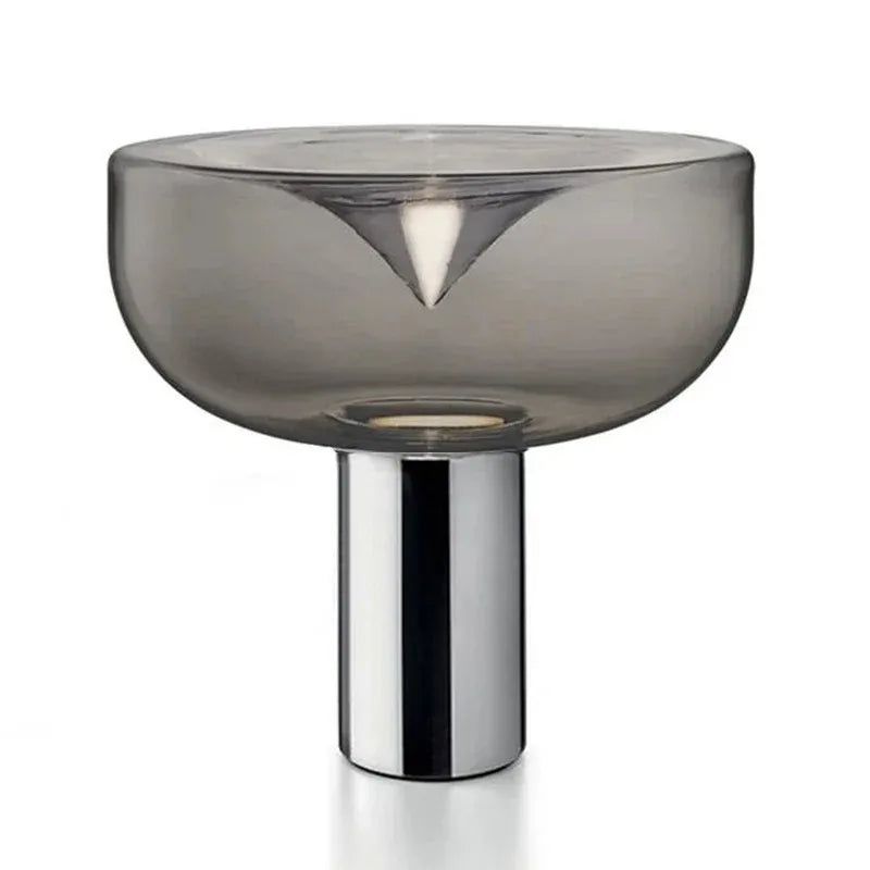 DecorBites™ Aella Table Lamp: Elegant Clear Glass Luxury Art Desk Lamp for Office, Bedroom, and Foyer