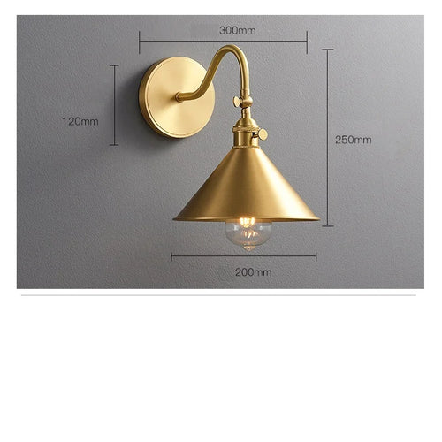 DecorBites™ Adjustable Copper Wall Sconce Edison Lamp LED - Modern Bedroom Bathroom Light