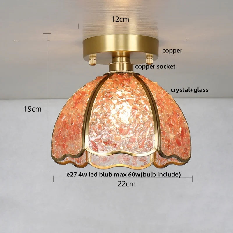 DecorBites™ Glass Crystal Ceiling Light Fixture Modern Nordic Design