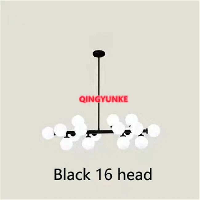 DecorBites™ Glass Ball Chandelier for Living Room - Modern Nordic Kitchen Island Ceiling Light