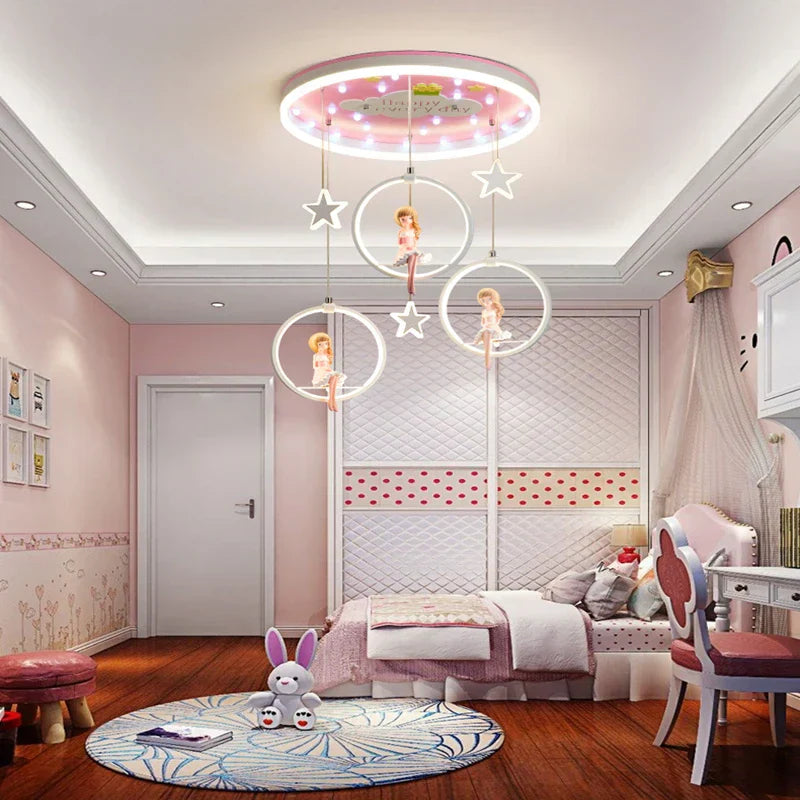DecorBites™ Cartoon Princess Kids Room Chandelier - Modern Decorative Lighting