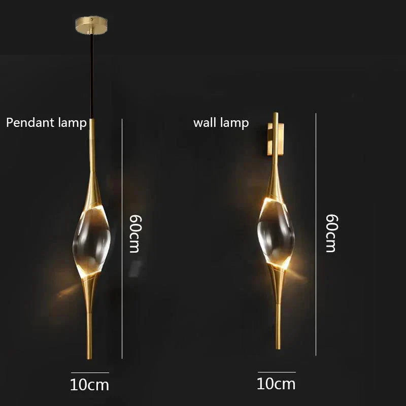 DecorBites™ Crystal Copper Wall Sconce for Dining Room, Living Room, and Bar
