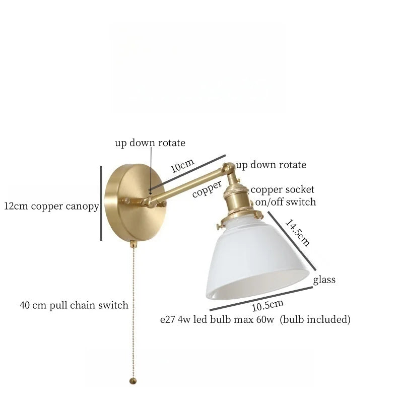 أباليك DecorBites™ الجدارية الخضراء من الزجاج مع إضاءة LED ومفتاح سحب بسلسلة، لغرفة النوم والحمام وغرفة المعيشة.