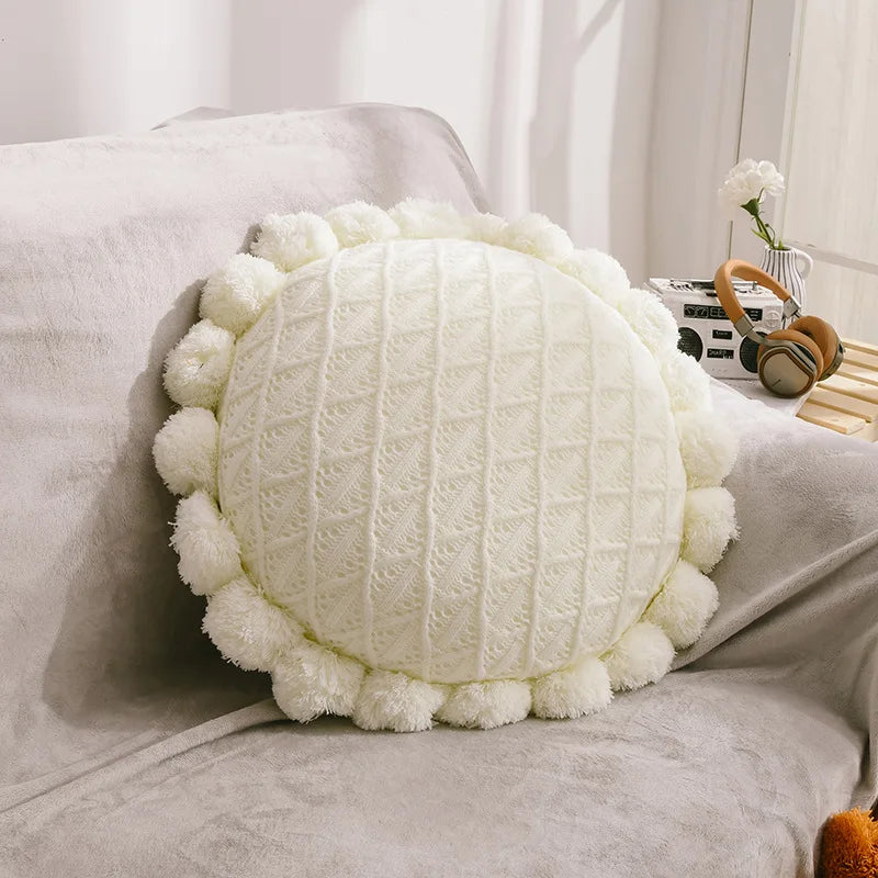 DecorBites™ 3D Flowers Pillows - White Petal Cushions for Home Decor in 50x50cm Size