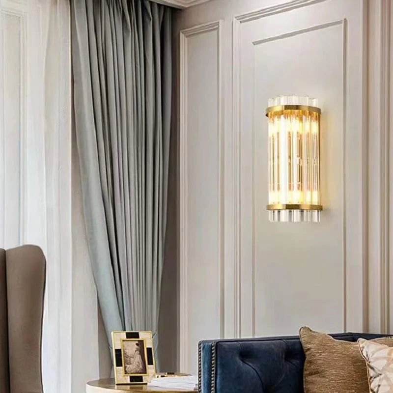 DecorBites™ Crystal Luxury Wall Lamp for Modern Bedroom, Living Room, Staircase - LED Indoor Lighting
