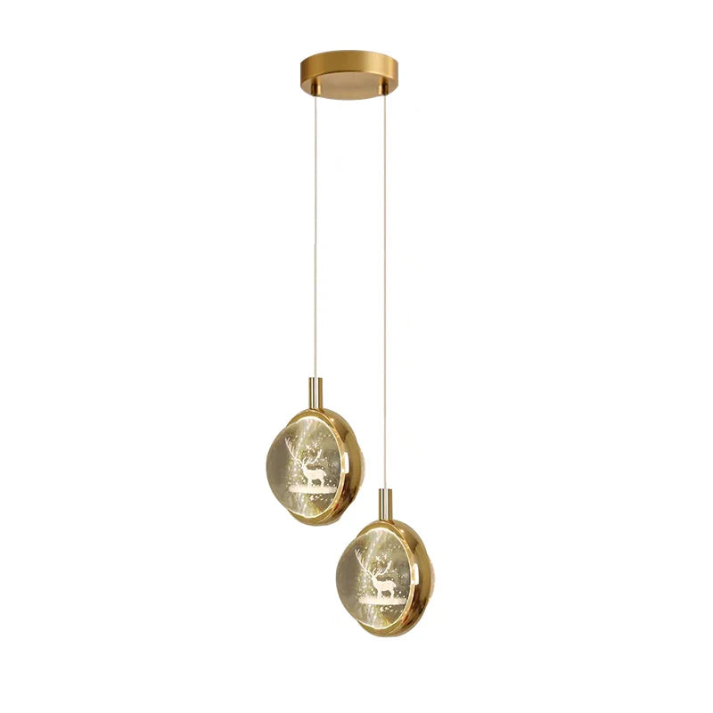 DecorBites™ Dandelion Crystal Ball Chandelier LED Hanging Lamp for Bedroom and Restaurant