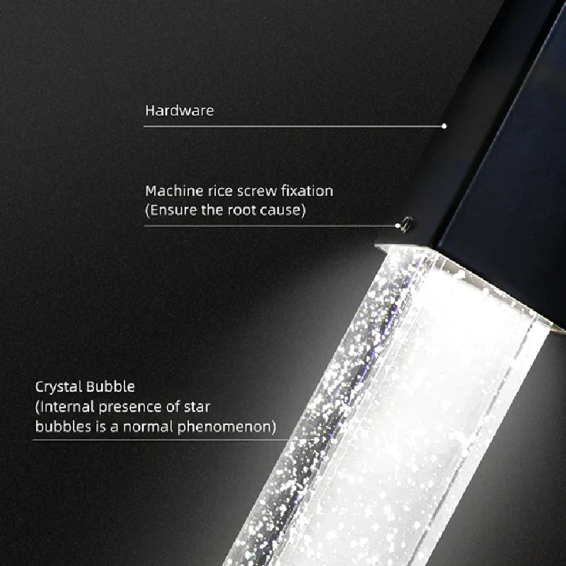 DecorBites™ Crystal Bubble Chandelier Pendant Light - Modern Staircase Hanging Fixture