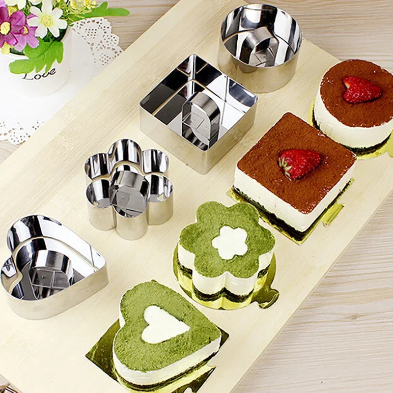 DecorBites™ 430 Stainless Steel Bakeware Mold for Salads, Desserts, and Cupcakes