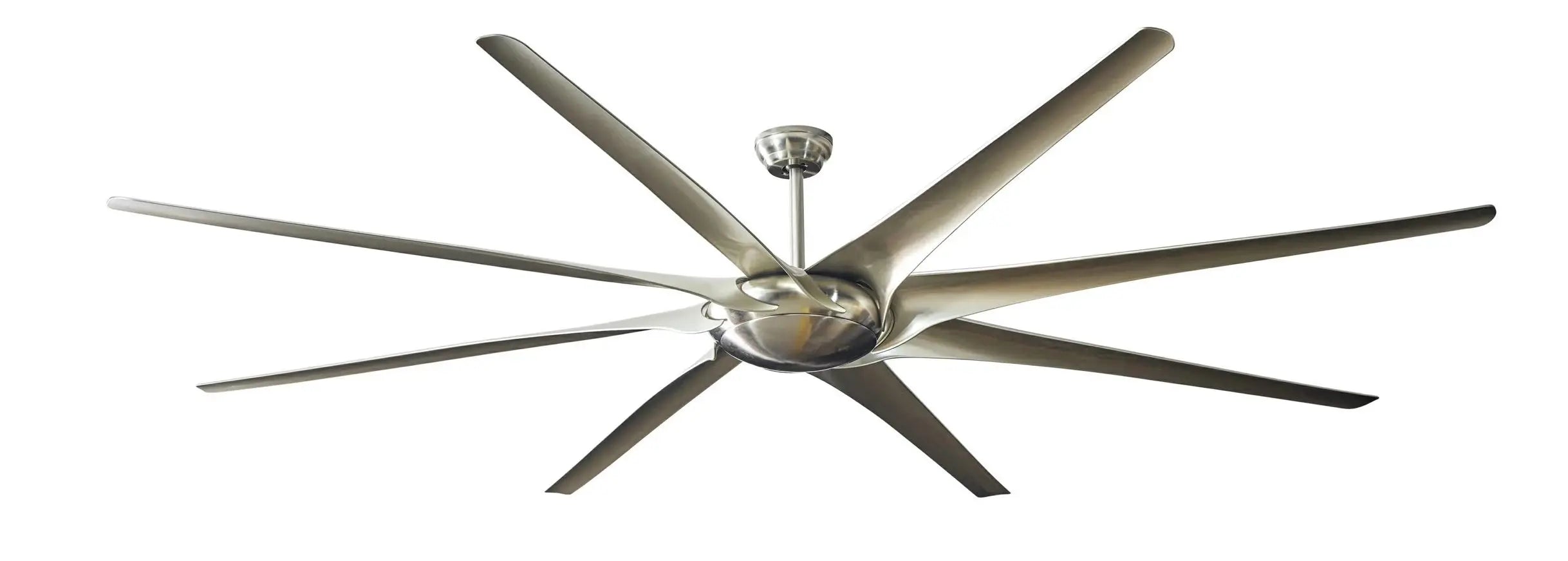 DecorBites™ 100" Large Ceiling Fan with Light, DC Motor, Reverse Blades, Stainless Steel Finish