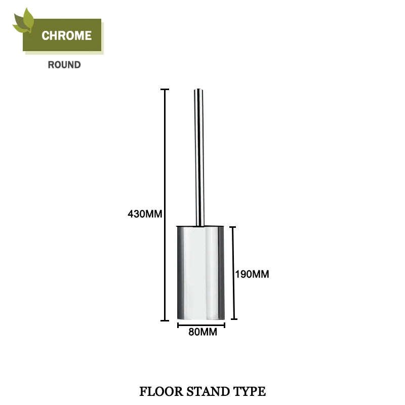 DecorBites™ Gold Toilet Brush Set with Wall Mount Holder