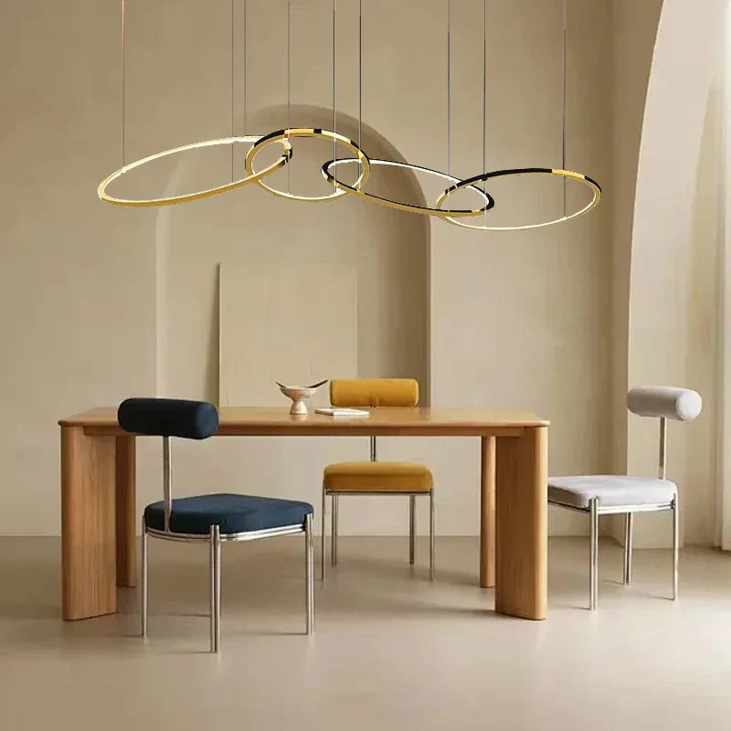 DecorBites™ Gold Stainless Steel Circles Pendant Lights for Dining Room Home Decor