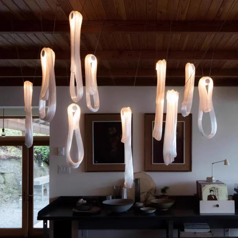 ثريا معلقة LED من DecorBites™ لغرفة المعيشة وغرفة الطعام، تركيبات إضاءة فاخرة