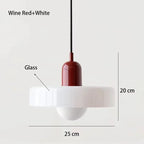 Nordic Vintage Orange Glass Pendant Light