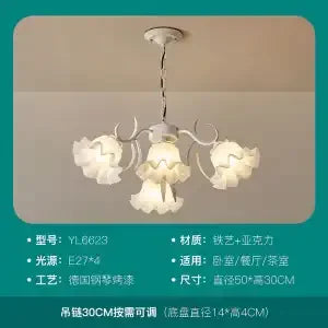 ثريا زهور LED من ديكور بايتس™: طراز فرنسي قديم لغرفة النوم، غرفة المعيشة، المطعم