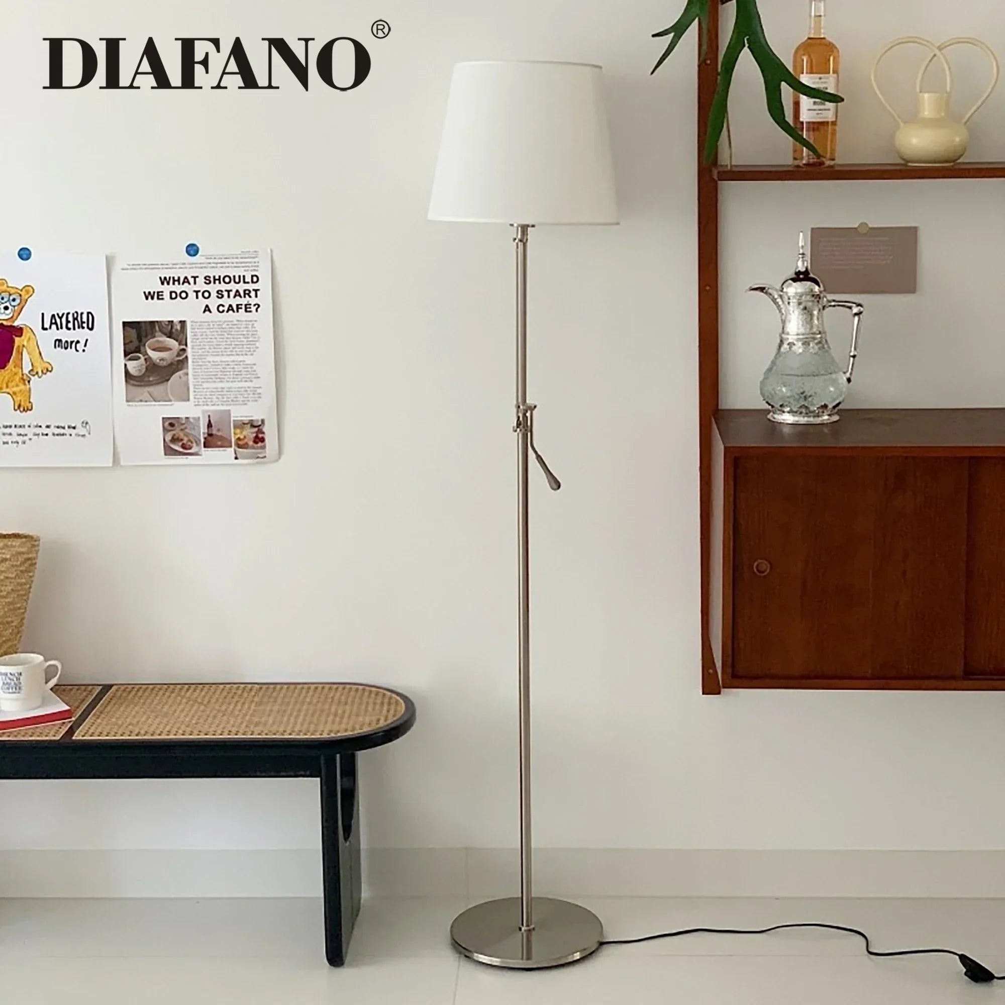DecorBites™ Adjustable LED Floor Lamp for Modern Industrial Decor