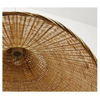 Handwoven Bamboo Straw Hat Pendant Light