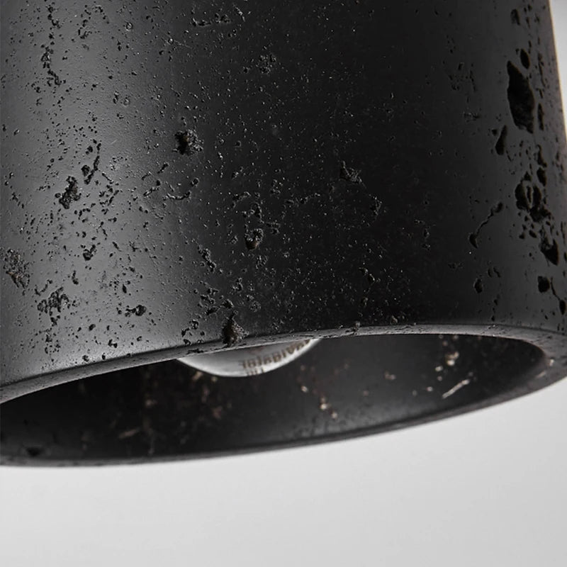 Wabi-Sabi Black Stone Pendant Light