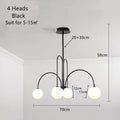 DecorBites™ Glass Ball LED Chandelier for Indoor Decor Lighting