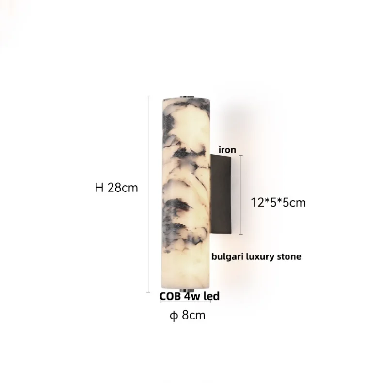 DecorBites™ LED Wall Lamp Modern Wabi Sabi Stone Mirror Light for Home Decor