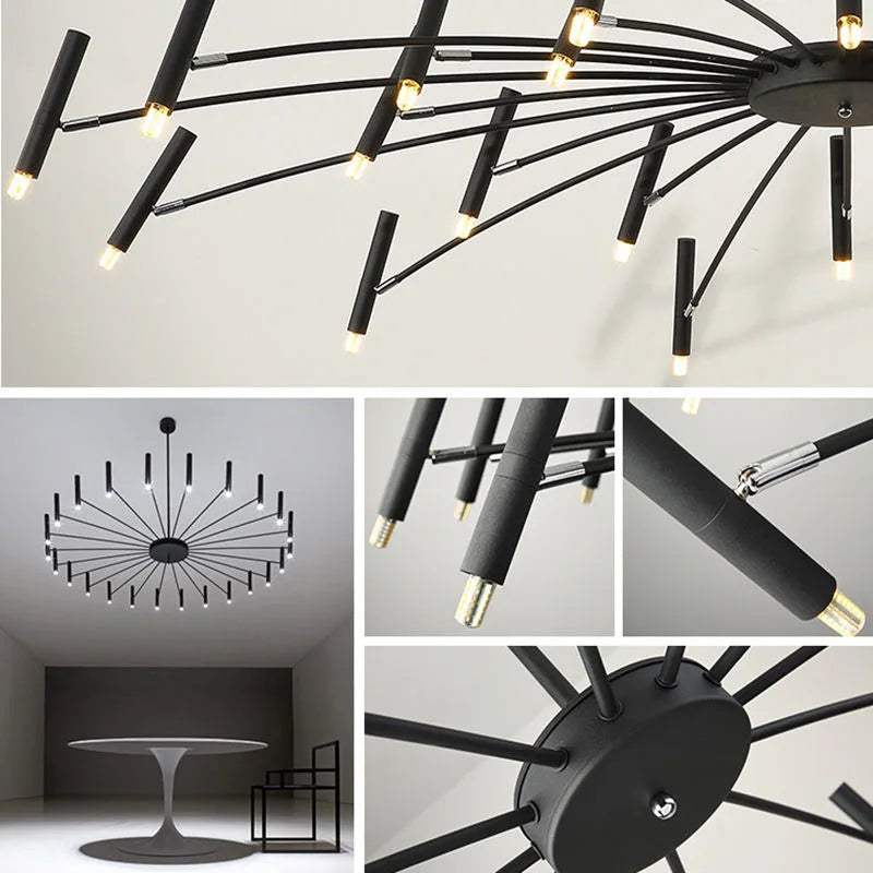 ثريا LED ديكور بايتس™: تصميم نورديك عصري لغرفة المعيشة، غرفة النوم، المكتب، الدراسة - إضاءة ديكور منزلي