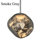 Lava-Inspired Acrylic Pendant Light in Polished Chrome
