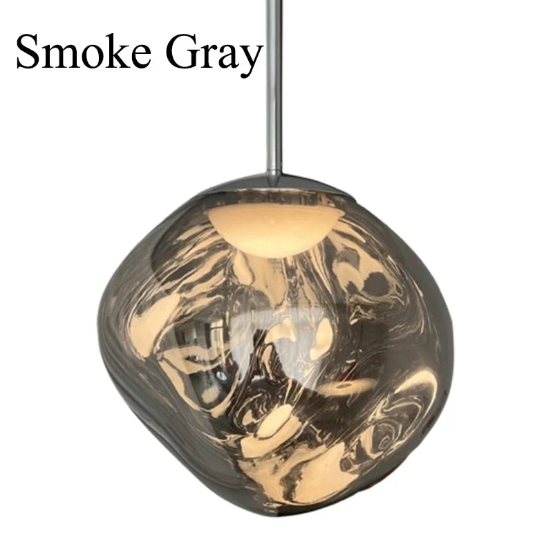 Lava-Inspired Acrylic Pendant Light in Polished Chrome