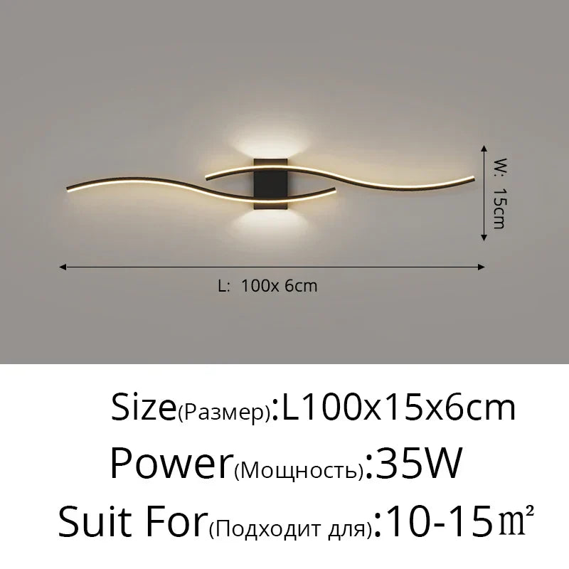 DecorBites™ LED Wall Lamp: Modern Long Strip Design for Aisle, Bedroom, Closets - Indoor Sconces Lighting