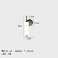 DecorBites™ Glass Bedside LED Wall Lamp for Parlor, Hotel & Home Lighting