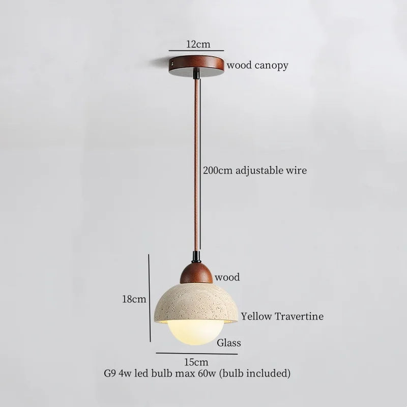 DecorBites™ Glass Ball LED Pendant Light Yellow for Home Decor Dining Living Room
