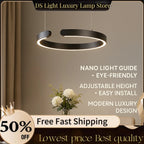 Modern Ring LED Pendant Light in Black or White
