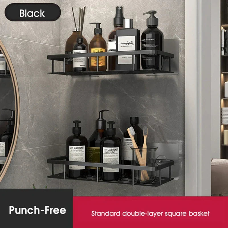 DecorBites™ Corner Shower Shelf Bathroom Storage Holder Shampoo Organizer & Accessories