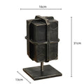 DecorBites™ Geometric Block Binding Box Bronzer Sculpture - Home Decor Figurine Craft