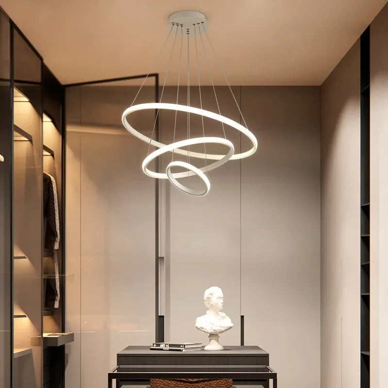 DecorBites™ Circles Chandelier Pendant Lamp 3 Rings Ceiling Light