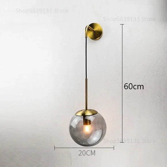 DecorBites™ Glass Ball Wall Lamp - Nordic Retro LED Lighting Fixture