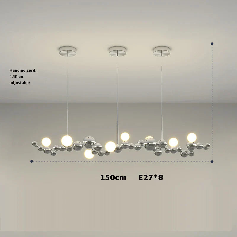 DecorBites™ Dimmable LED Hanging Pendant Light for Living Room - Gold Silver Luminaire