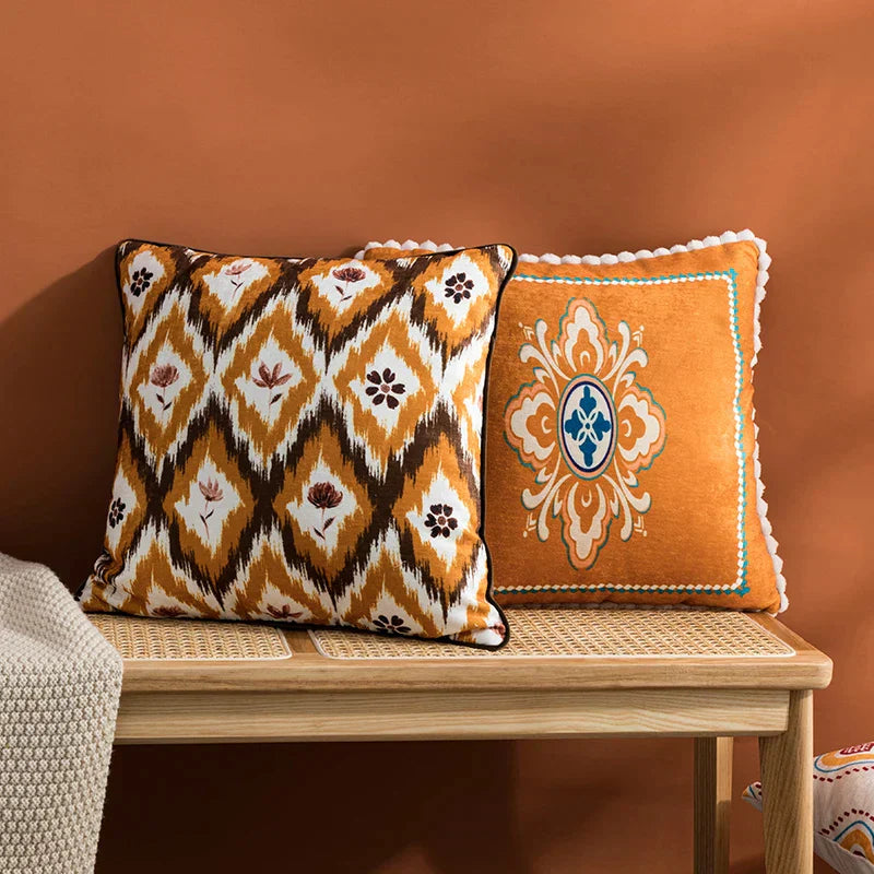 DecorBites™ Abstract Geometric Printed Cushion Cover 45x45cm for Home Decor