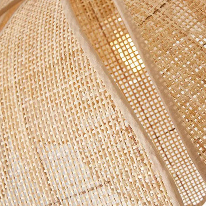 DecorBites™ Handmade Rattan Petal Pendant Light with Chinese Style Design for Living & Dining Rooms