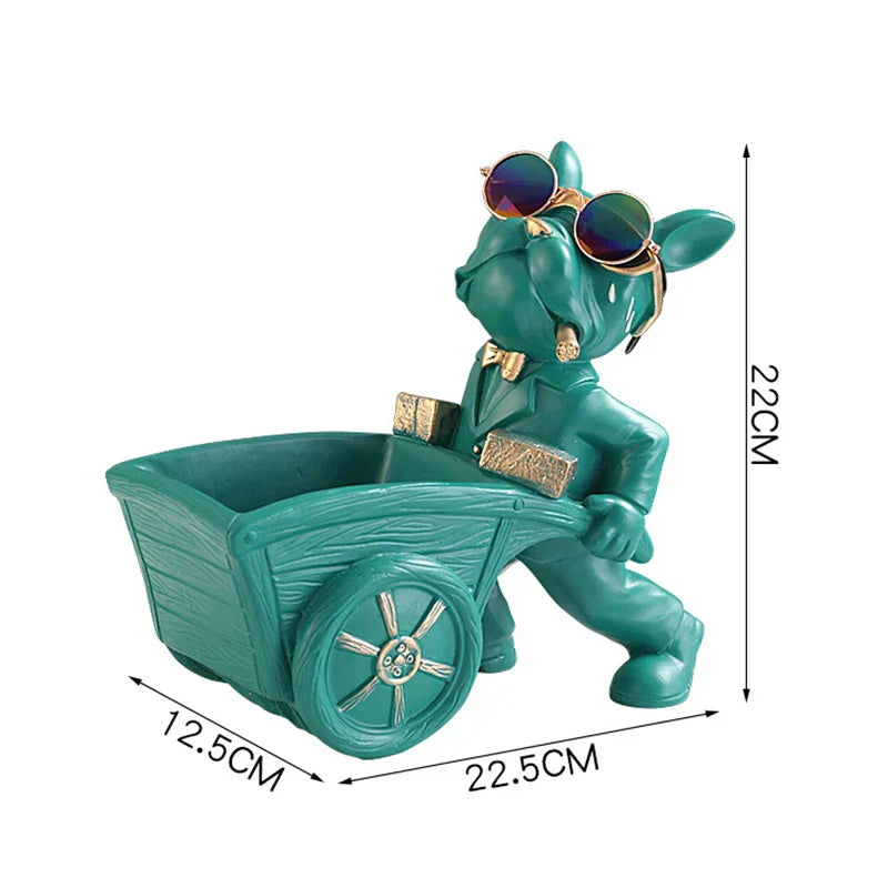DecorBites™ Dog Statue Resin Art Sculpture Figurine Home Study Decoration Ornament