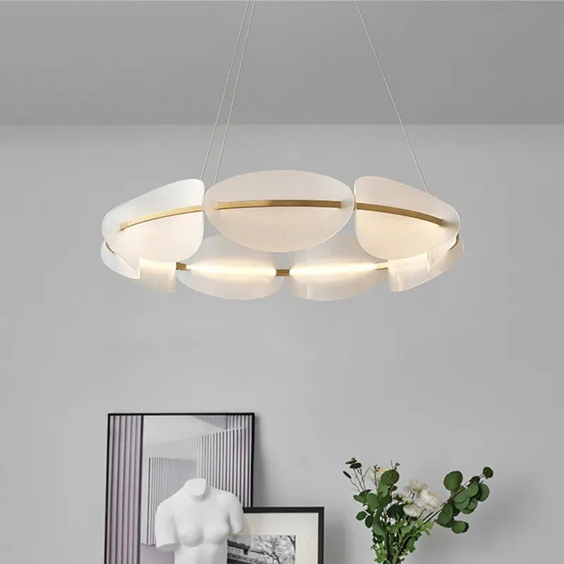 DecorBites™ Circular LED Pendant Light for Living Room Dining Kitchen Bedroom Chandelier