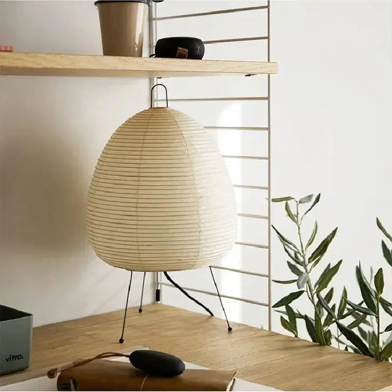 DecorBites™ Japanese Style Rice Paper Table Lamp for Living Room Bedroom, Study, Hotel