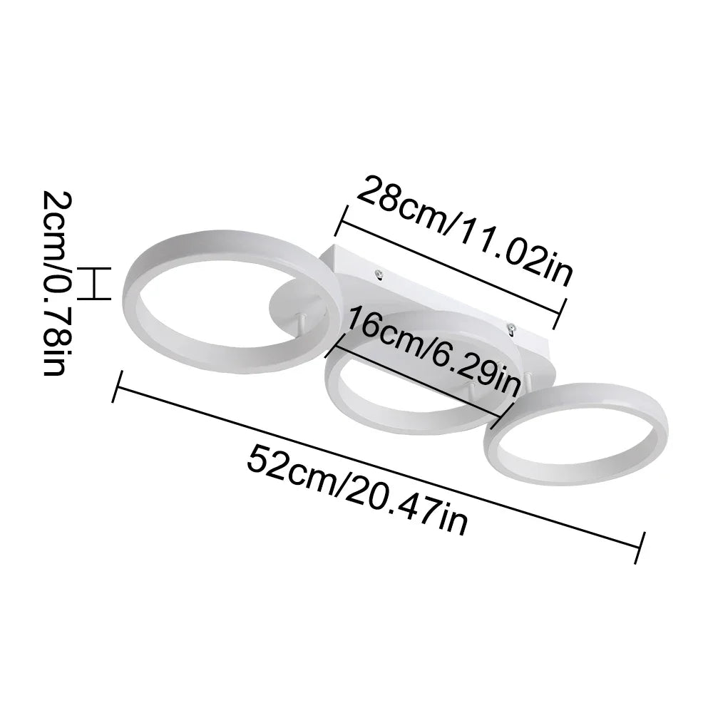 DecorBites™ Acrylic LED Ceiling Lamp: Modern Nordic Chandelier for Living Dining Room & Aisle